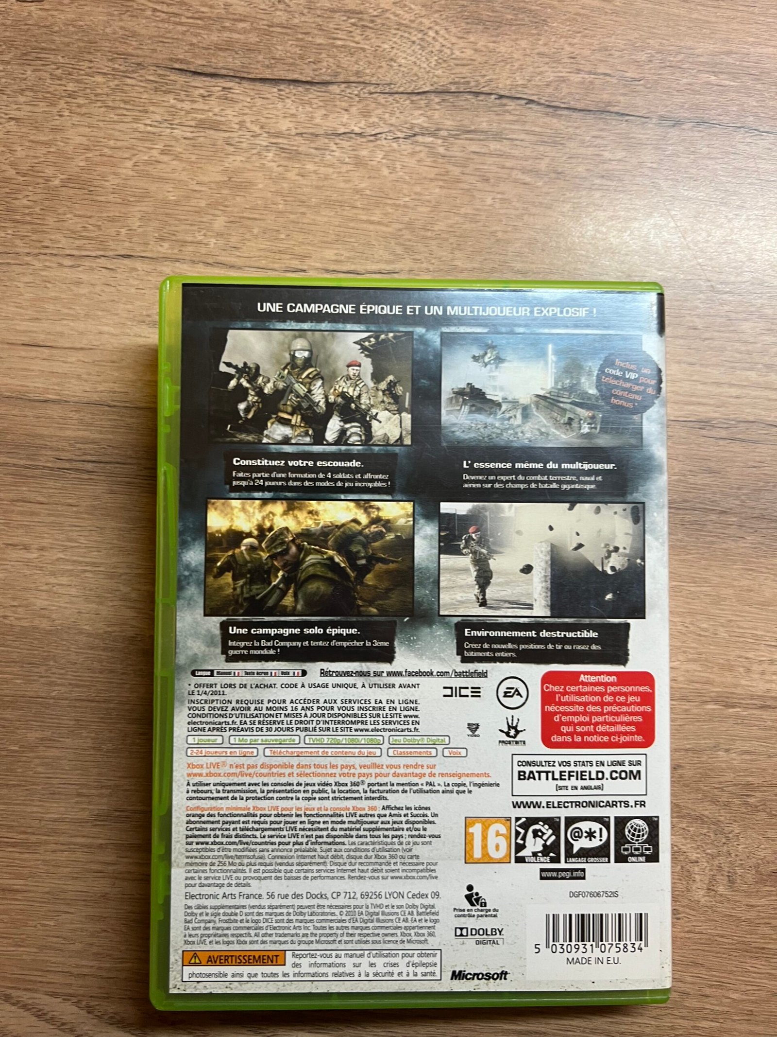 Battlefield Bad Company 2 - Xbox 360 - Bon état - Complet - pal – Image 2