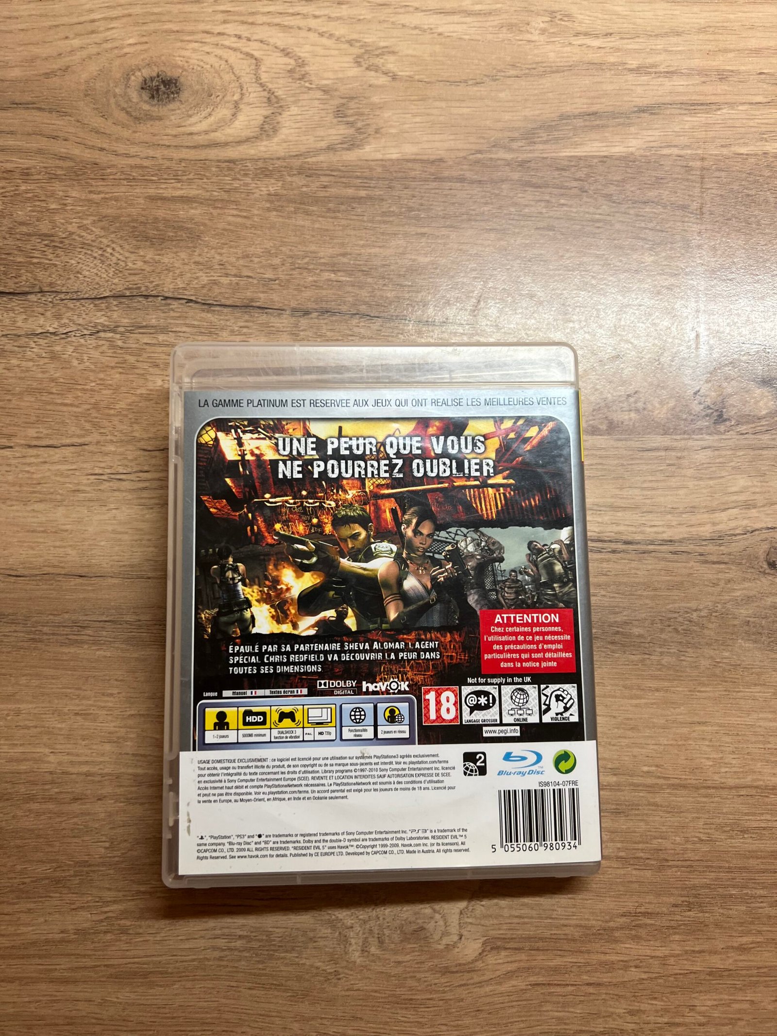 Resident Evil 5 - PS3 - Bon état - Complet - PAL – Image 8