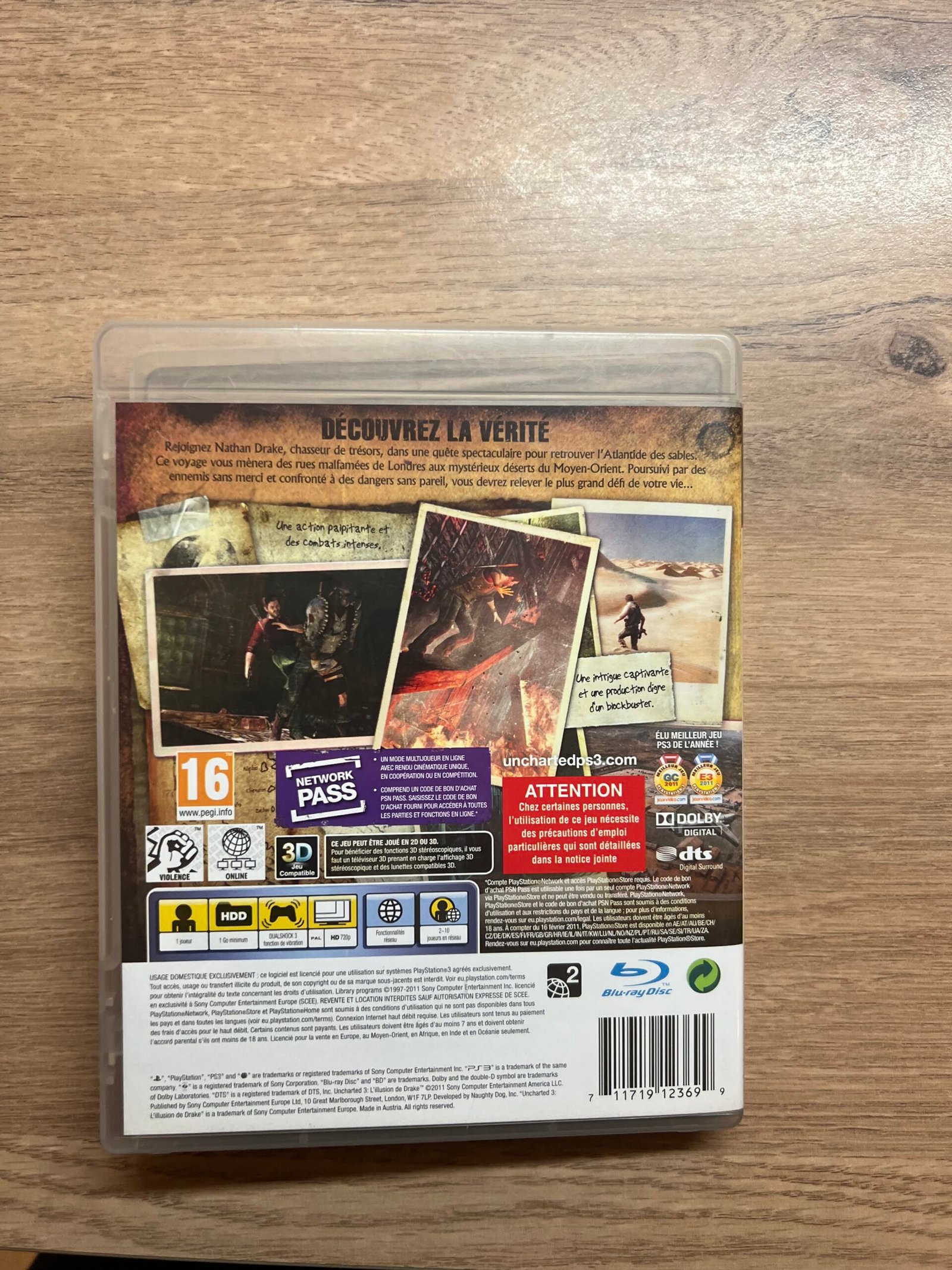 Uncharted 3: L'Illusion de Drake - PS3 - Bon état - Complet - PAL – Image 8