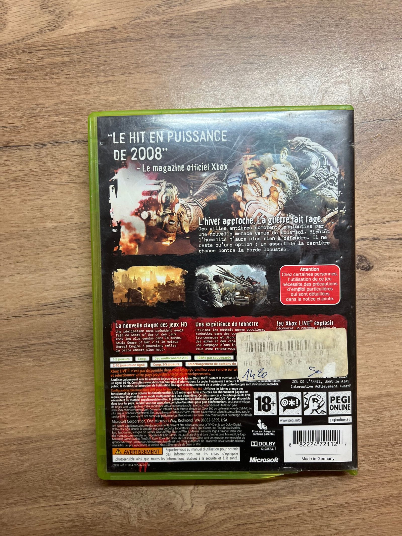 Gears of War 2 - Xbox 360 - Bon état - Complet - Pal – Image 6
