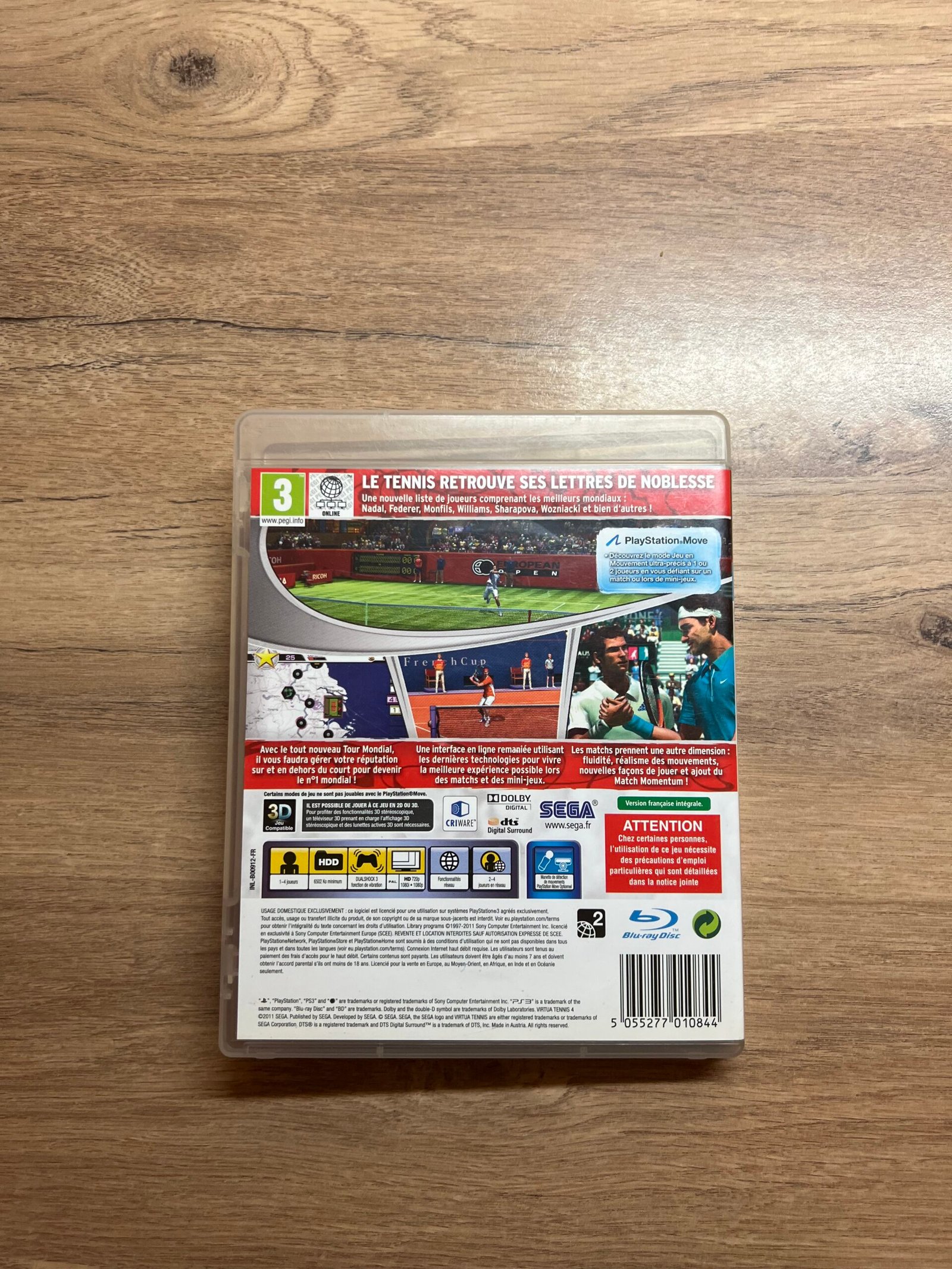 Virtua Tennis 4 - PS3 - Bon état - complet - pal – Image 8