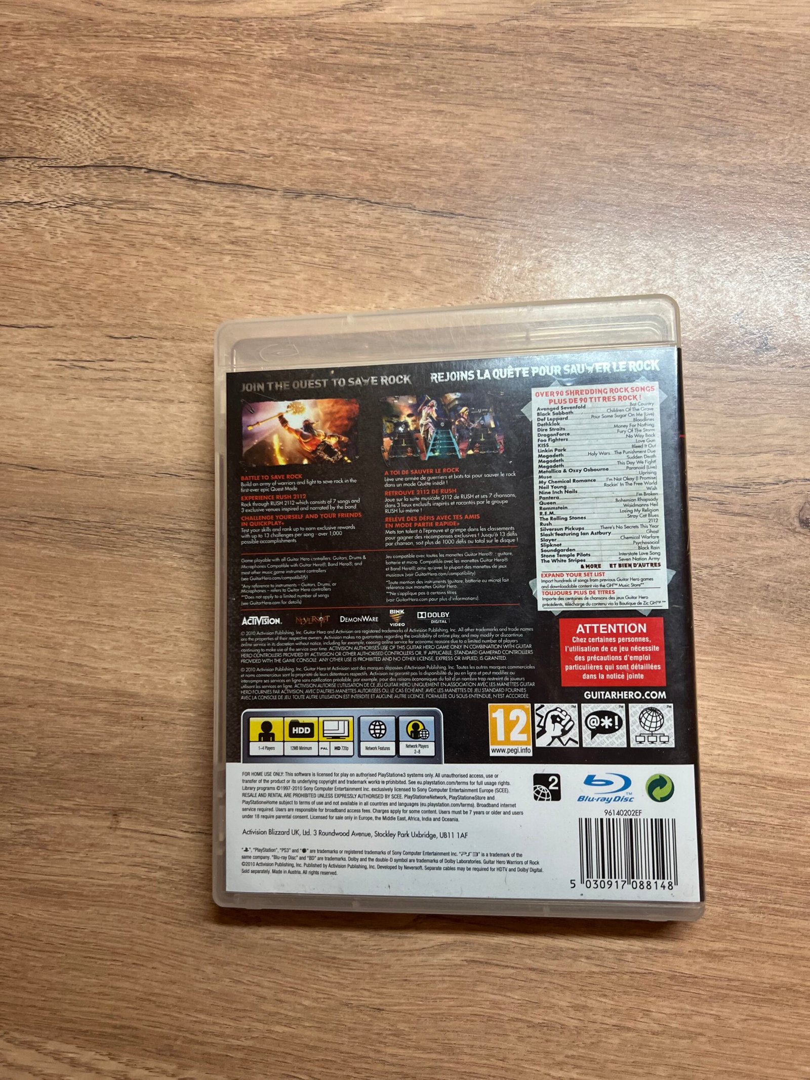 Guitar Hero Warriors Of Rock - PS3 - Bon état - Complet - Pal – Image 7