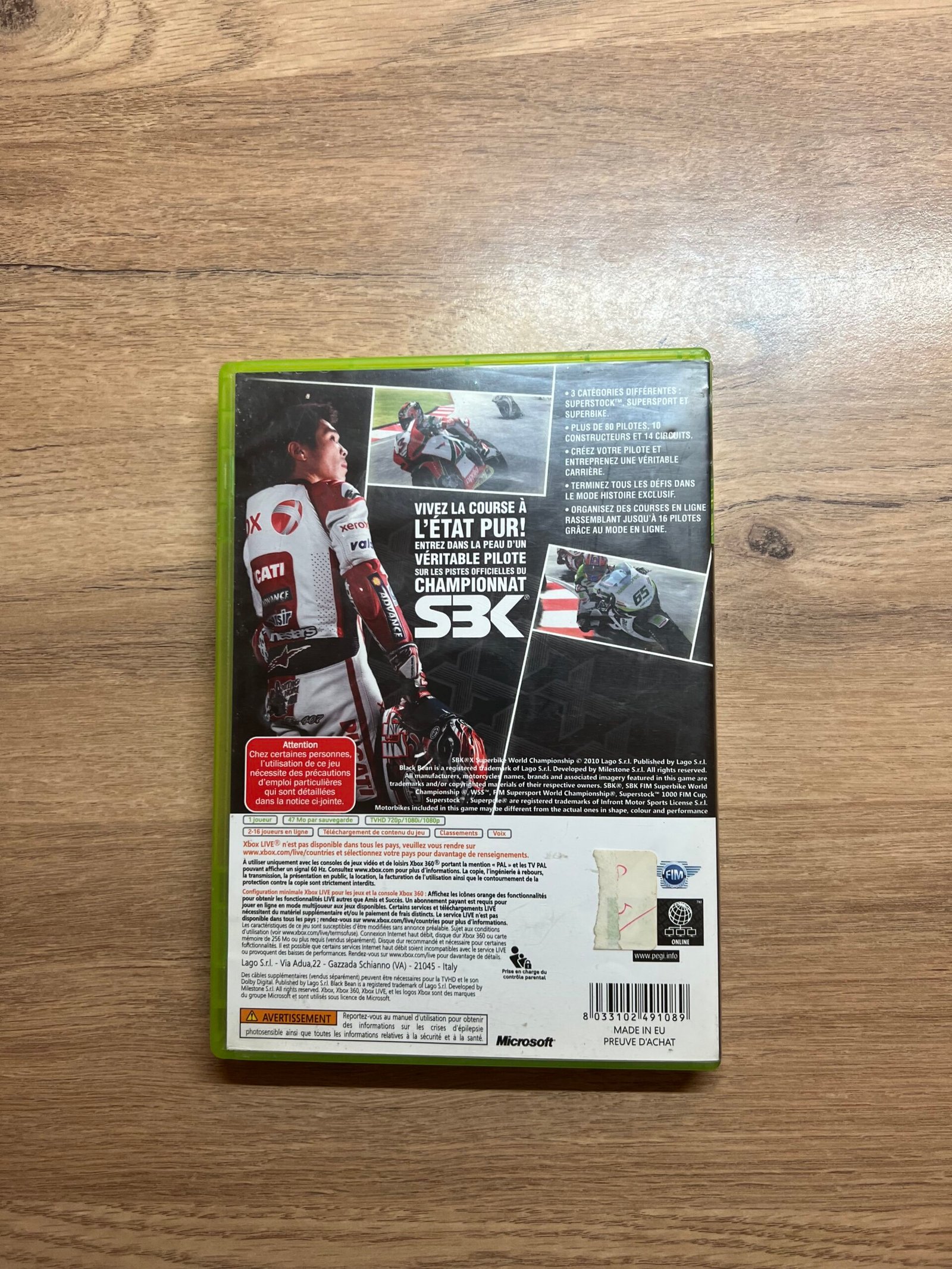 sbk x super bike world championship - Xbox 360 - bon état - Complet - Pal – Image 8