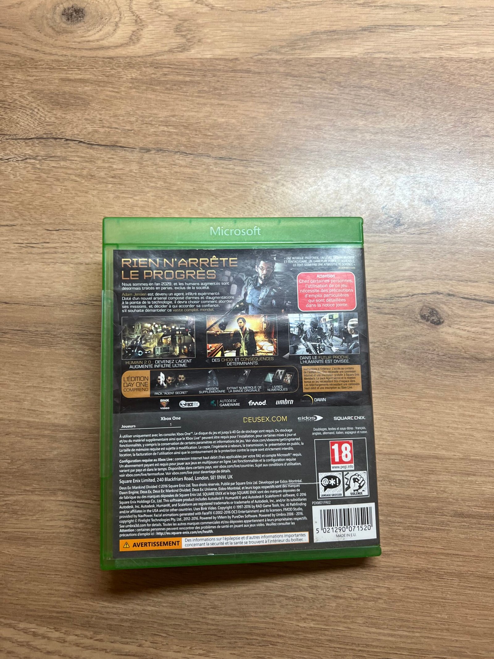 Deus Ex Mankind Divided - xbox one - bon état - complet - pal – Image 8