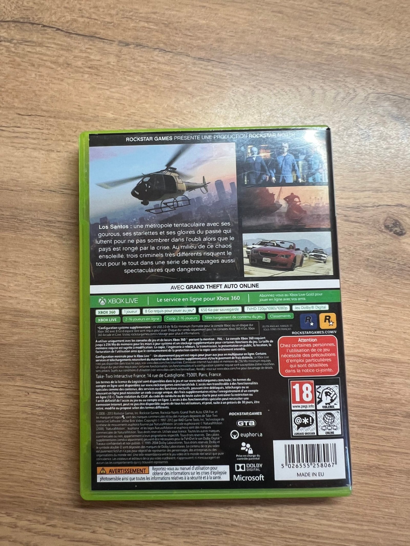 Grand theft Auto Five V - Xbox 360 - Bon état - Complet - Pal – Image 8