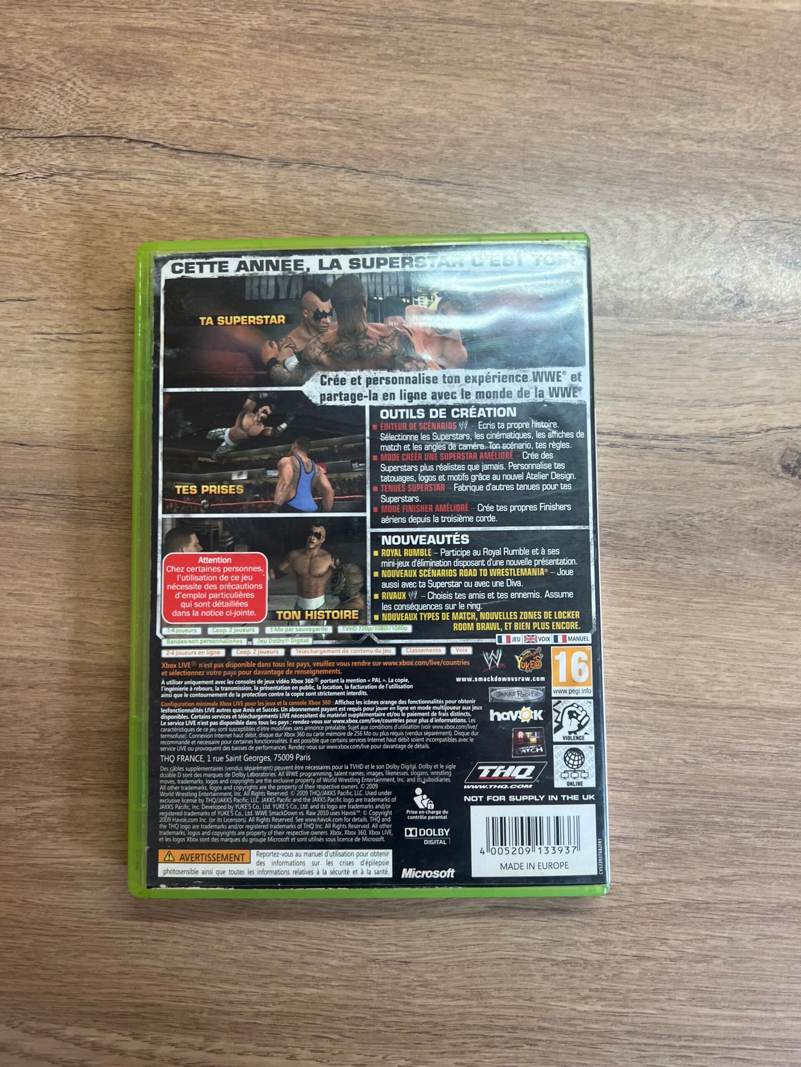 SmackDown vs Raw 2010 – Xbox 360 – Bon état – Pal – Image 7
