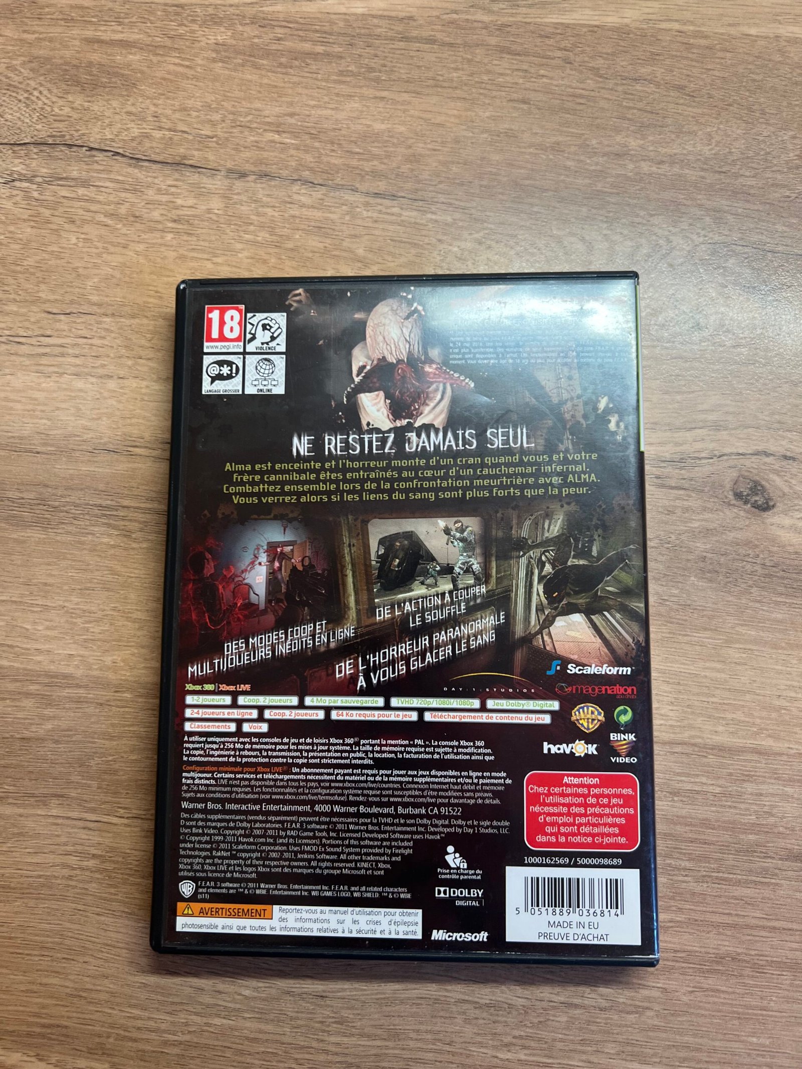 Fear 3 - Xbox 360 - bon état - complet - pal – Image 8