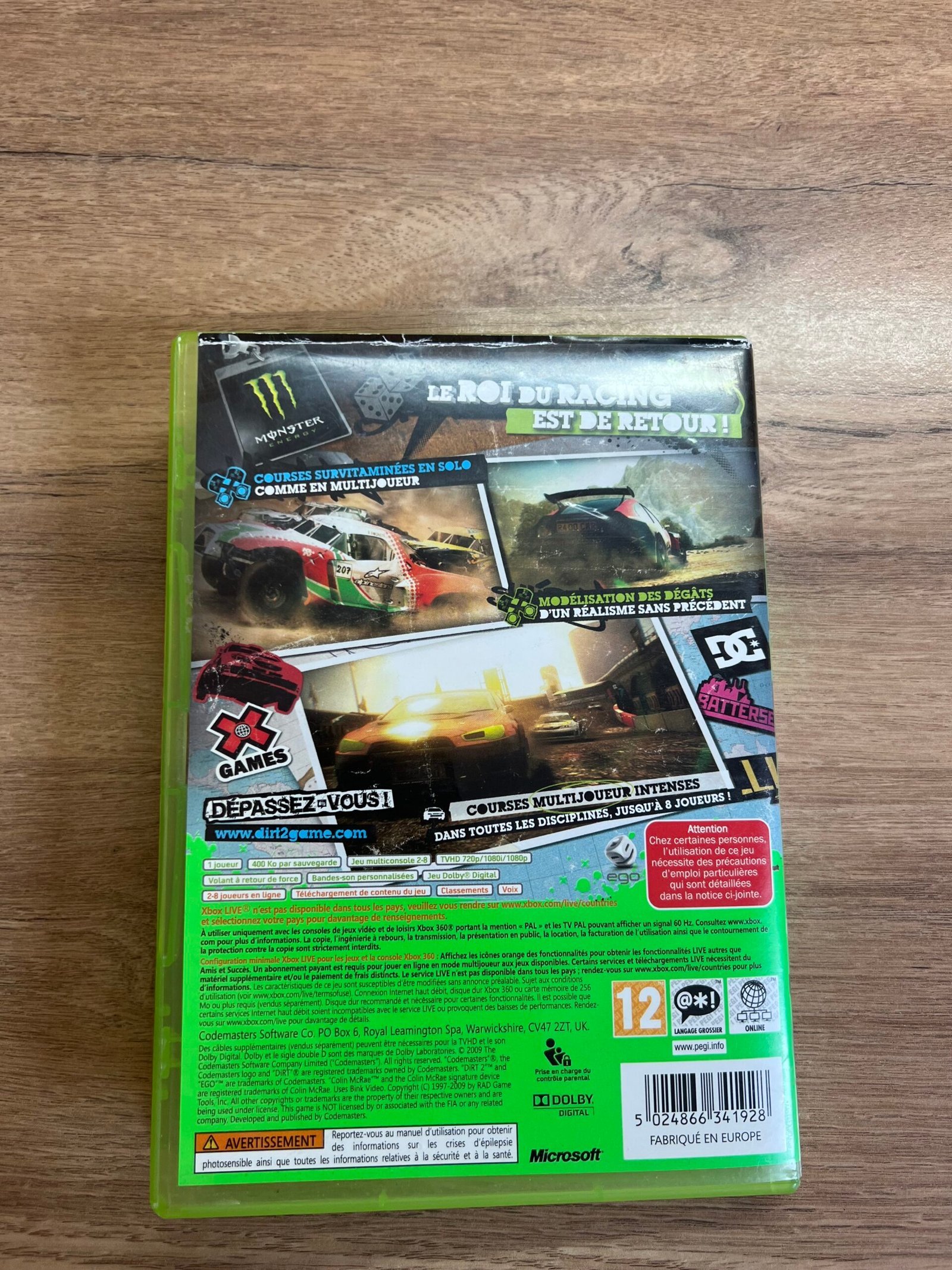 Colin Mcrae : Dirt 2 - Xbox 360 - Bon état - Complet - Pal – Image 8
