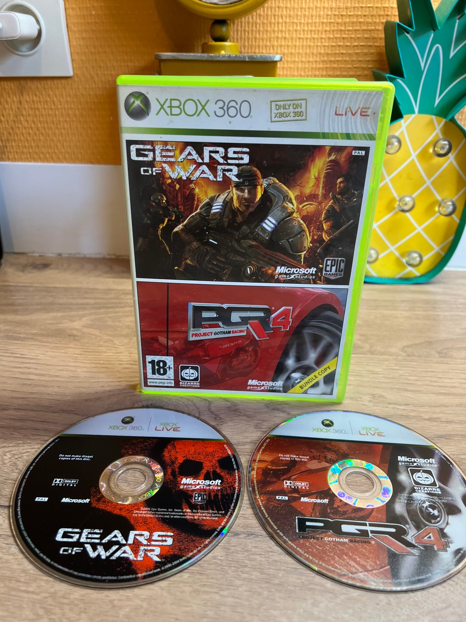 Gears Of War - Project Gotham Racing 4 - Xbox 360 - Bon état - Pal