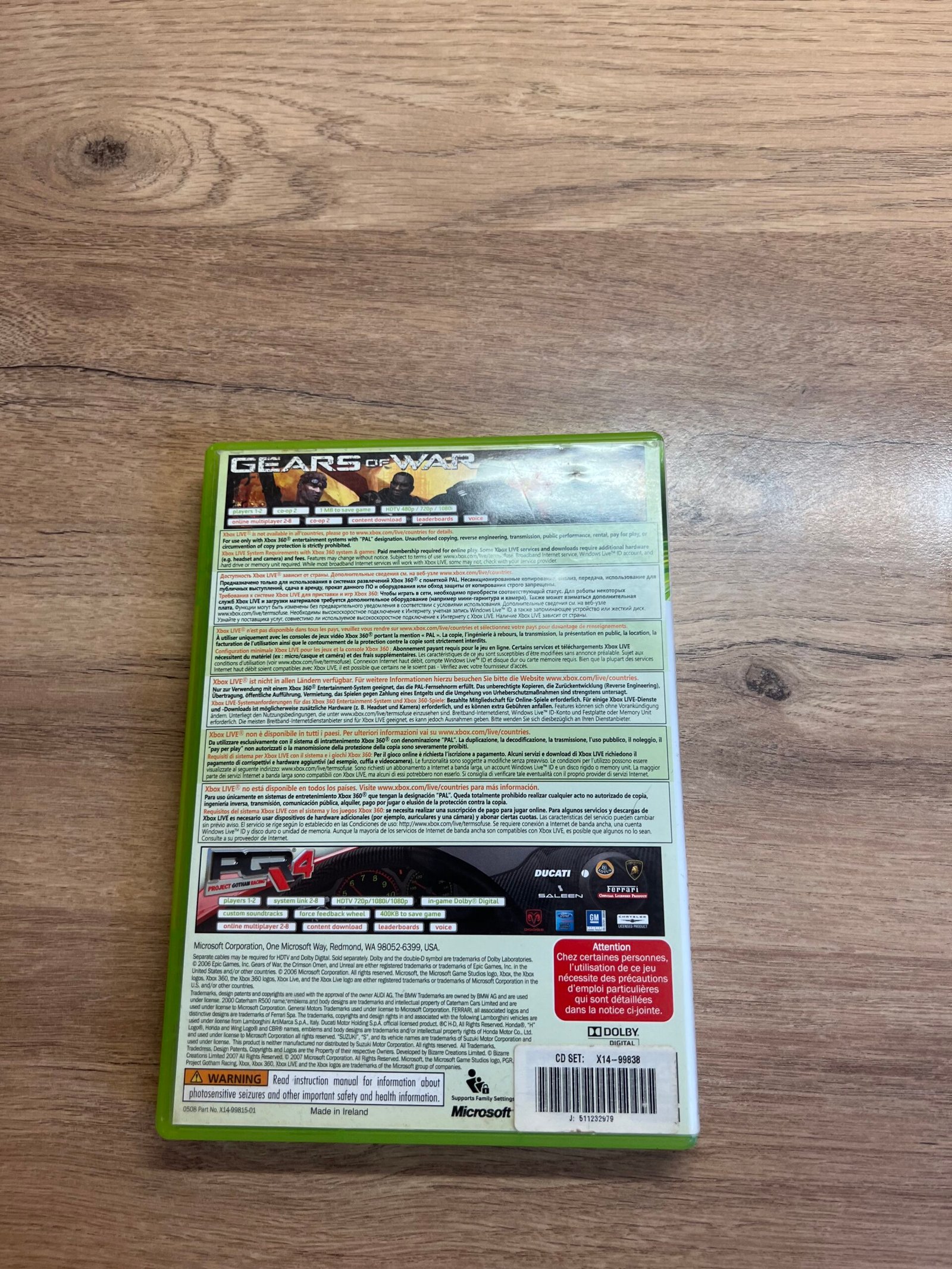Gears Of War - Project Gotham Racing 4 - Xbox 360 - Bon état - Pal – Image 7