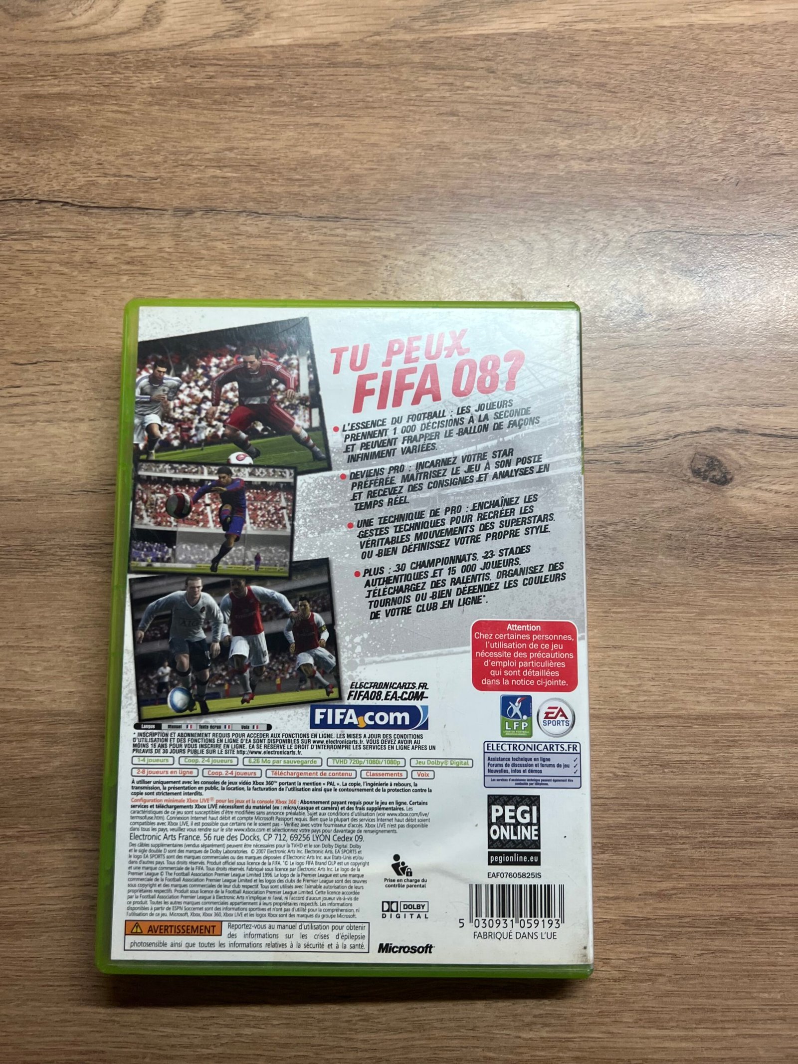 FIFA 08 - Xbox 360 - Bon état - complet - pal – Image 8