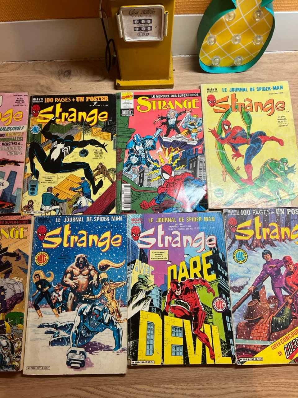 Lot 9 Comics Strange Vintage Marvel LUG Semic – Spider-Man Daredevil VF** Lot